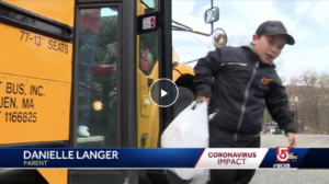 Thumbnail from video of child getting off yellow school bus